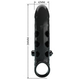 ROMANCE - FUNDA PARA PENE CON VIBRACIÓN NEGRO