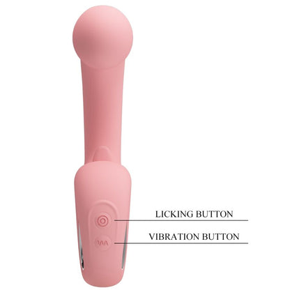 PRETTY LOVE - ERYNNYES VIBRADOR PUNTO G + ESTIMULADOR CLÍTORIS 10 VIBRACIONES ROSA