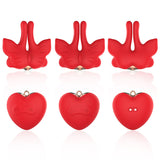 ARMONY - PINZAS PARA PEZONES MAGNÉTICA CON VIBRACIÓN FORMA MARIPOSA ROJO