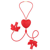 ARMONY - PINZAS PARA PEZONES MAGNÉTICA CON VIBRACIÓN FORMA MARIPOSA ROJO