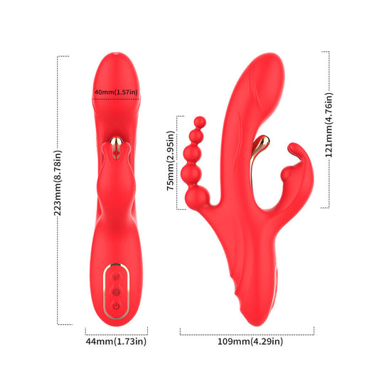 ARMONY - VIBRADOR ESTIMULADOR PUNTO G Y CLÍTORIS ROJO