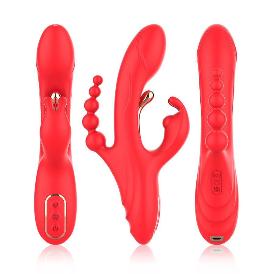 ARMONY - VIBRADOR ESTIMULADOR PUNTO G Y CLÍTORIS ROJO