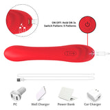 ARMONY - VIBRADOR CON LENGUA OSCILANTE ROJO