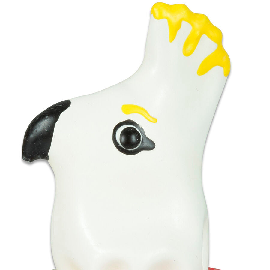 CONDOMERIE - PRESERVATIVO DECORATIVO PINTADO A MANO LORO BLANCO