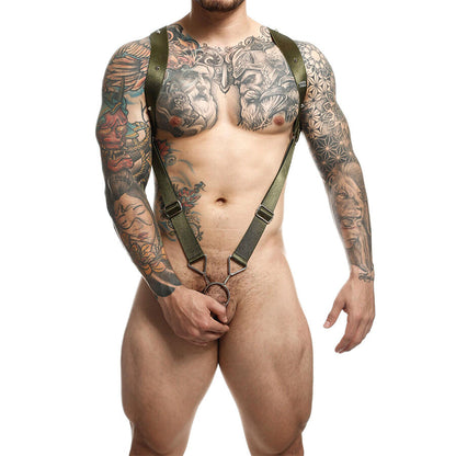 MOB - DNGEON ARNÉS VERDE DE ESPALDA RECTA TALLA ÚNICA