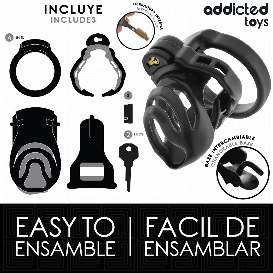 ADDICTED TOYS LOCKED - ETERNAL LOCK JAULA PARA PENE 9 CM