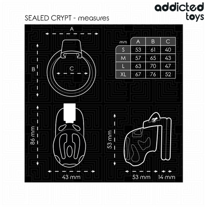 ADDICTED TOYS LOCKED - SEALED CRYPT JAULA PARA PENE 8 CM