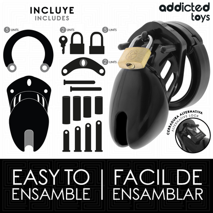 ADDICTED TOYS LOCKED - OBSIDIAN HOLD JAULA PARA PENE TALLA S