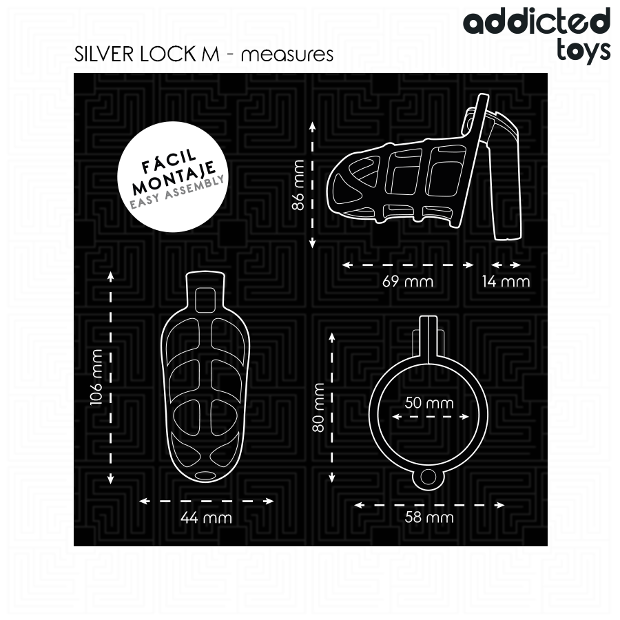 Silver Lock — Jaula para Pene de Metal