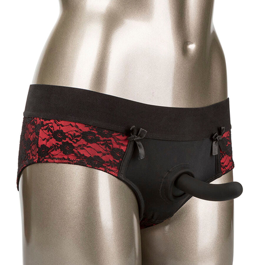 CALEXOTICS - SCANDAL SET DE BRAGUITAS SIN ENTREPIERNAS CON DILDO TALLA S/M
