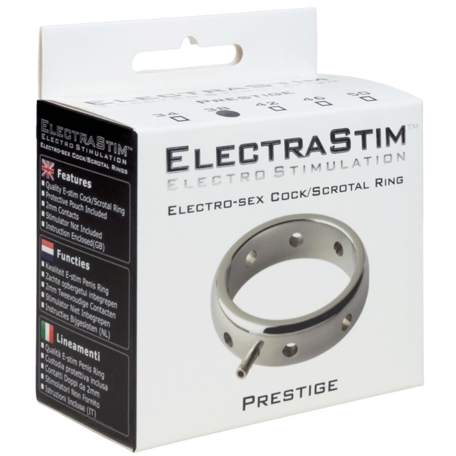 ELECTRASTIM - PRESTIGE ANILLO ELECTROMAGNÉTICO DE METAL PARA EL PENE 50 MM