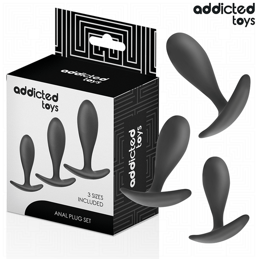 ADDICTED TOYS - SET DE 3 PLUG ANAL SILICONA MODELO 2