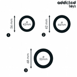 ADDICTED TOYS - SET DE ANILLOS SILICONA PLANOS