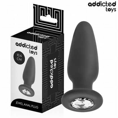 ADDICTED TOYS - PLUG ANAL CON JOYA SILICONA TALLA M 10,4 CM