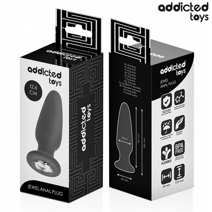 ADDICTED TOYS - PLUG ANAL CON JOYA SILICONA TALLA L 12,6 CM