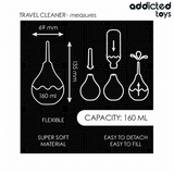 ADDICTED TOYS - LIMPIADOR ANAL DE VIAJE TALLA M 160 ML