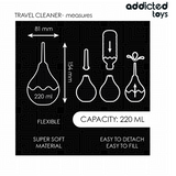 ADDICTED TOYS - LIMPIADOR ANAL DE VIAJE TALLA L 220 ML