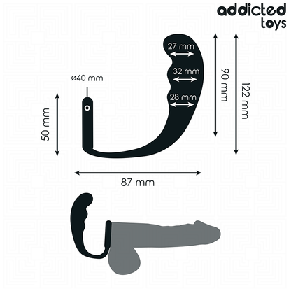 ADDICTED TOYS - PLUG ANAL CON ANILLO SILICONA MODELO 4