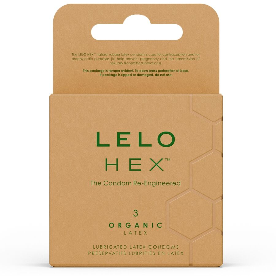 Hex Organic — Condón Natural L-Arginina Caja 3 · LELO · Hex Organic