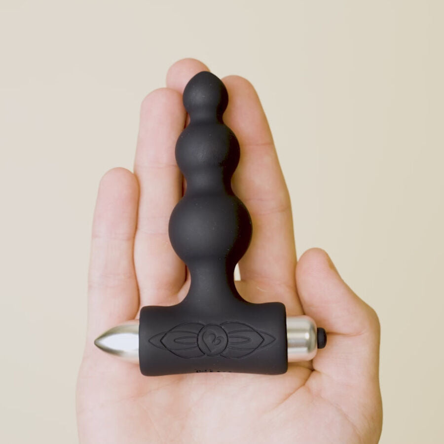 ROCKS- OFF - PETITE SENSATIONS BUBBLES PLUG ANAL VIBRADOR NEGRO