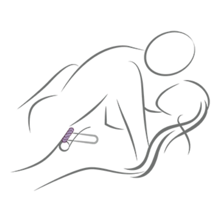 ROCKS- OFF - TWIST ANILLO MASTURBADOR SILICONA NEGRO