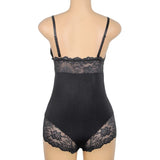 SUBBLIME - TEDDY DETALLE ENCAJE FLORAL NEGRO L/XL