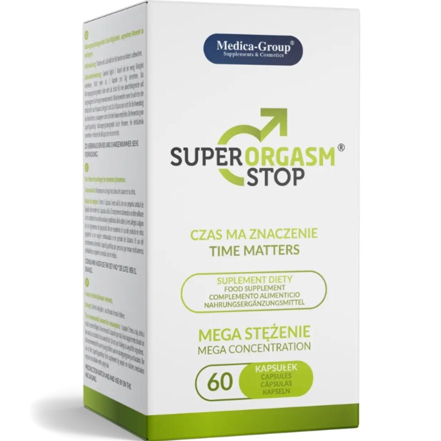 Super Orgasm Stop – Cápsulas Naturales para el Control de la Eyaculación y Mayor Resistencia Sexual