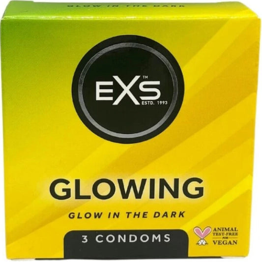 EXS CONDOMS - GLOWN IN THE DARK