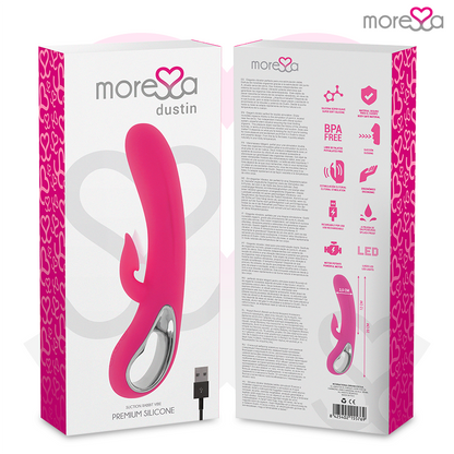 MORESSA - DUSTIN SUCCIONADOR CLITORIAL Y POTENTE VIBRACIÓN PREMIUM SILICONE RECARGABLE