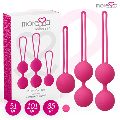 MORESSA - OSIAN SET PREMIUM SILICONA ROSA (Osian One - 51 g | Osian Two - 101 g | Osian Three 85 g)