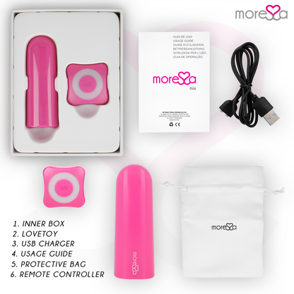 MORESSA - NIX POTENTE VIBRADOR MULTI JUEGOS CONTROL REMOTO ROSA