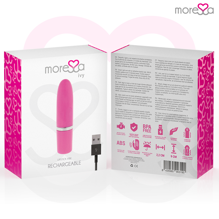 MORESSA - IVY  MASAJEADOR SIMULADOR LABIAL DE VIAJE ROSA
