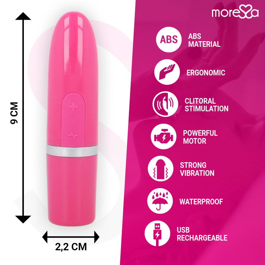 MORESSA - IVY  MASAJEADOR SIMULADOR LABIAL DE VIAJE ROSA