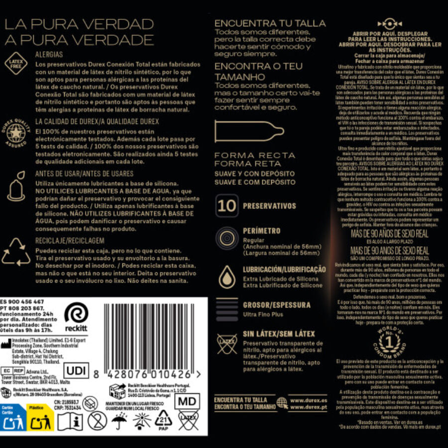 Durex Conexión Total - Preservativo sin látex