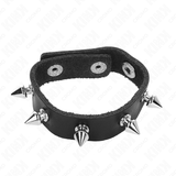 KINK - ANILLO PENE CUERO CON PÚAS 21.5 X 1.6 CM