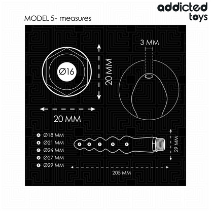 ADDICTED TOYS - LIMPIADOR ANAL CON ADAPTADOR UNIVERSAL MODELO 5