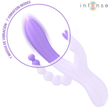 INTENSE - MIKO TRIPLE VIBRADOR RABBIT & ESTIMULADOR & ANAL 7 VIBRACIONES MORADO