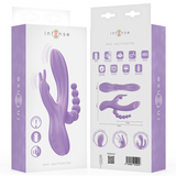 INTENSE - MIKO TRIPLE VIBRADOR RABBIT & ESTIMULADOR & ANAL 7 VIBRACIONES MORADO