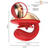 INTENSE - MARIAH VIBRADOR & ESTIMULADOR EN FORMA DE U 10 VIBRACIONES ROJO