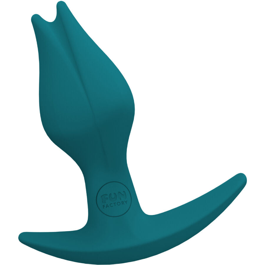 Bootie Fem — Plug Anal Base Asimétrica Estimulación Dual Verde · FUN FACTORY · Bootie Fem