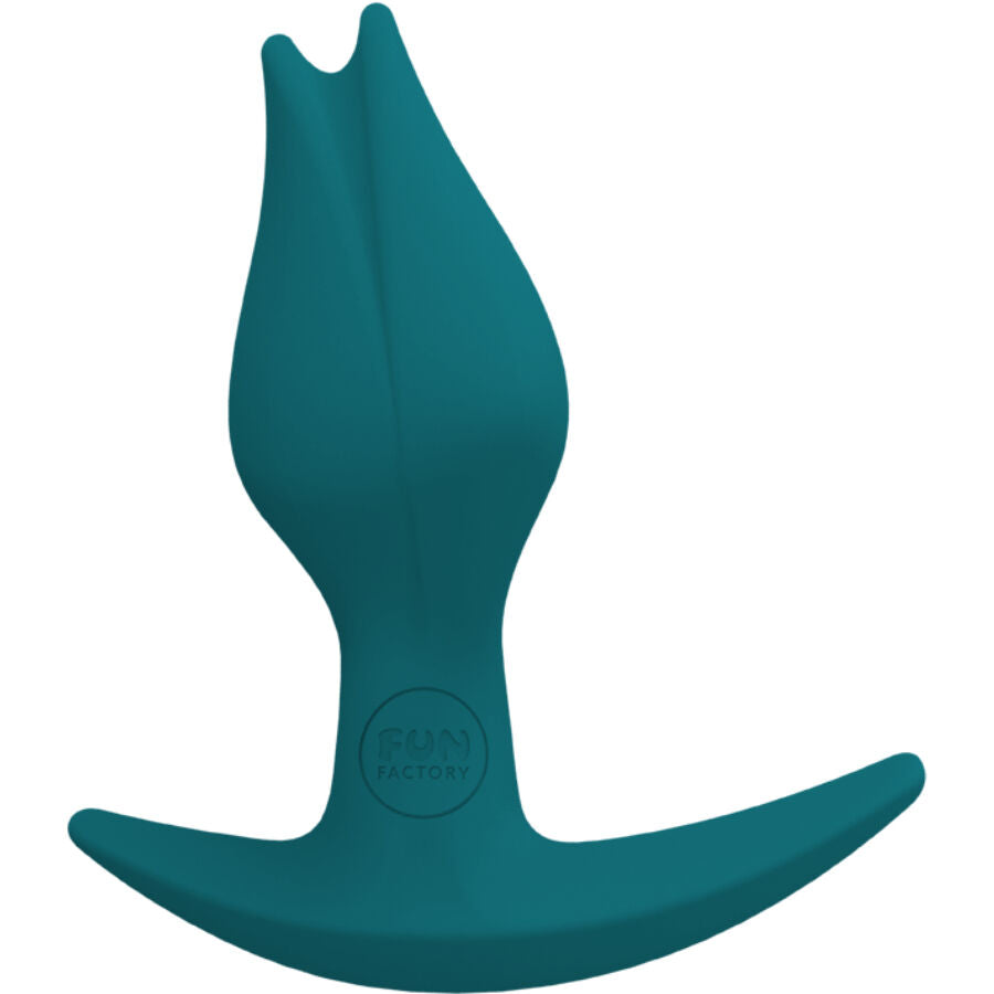 Bootie Fem — Plug Anal Base Asimétrica Estimulación Dual Verde · FUN FACTORY · Bootie Fem