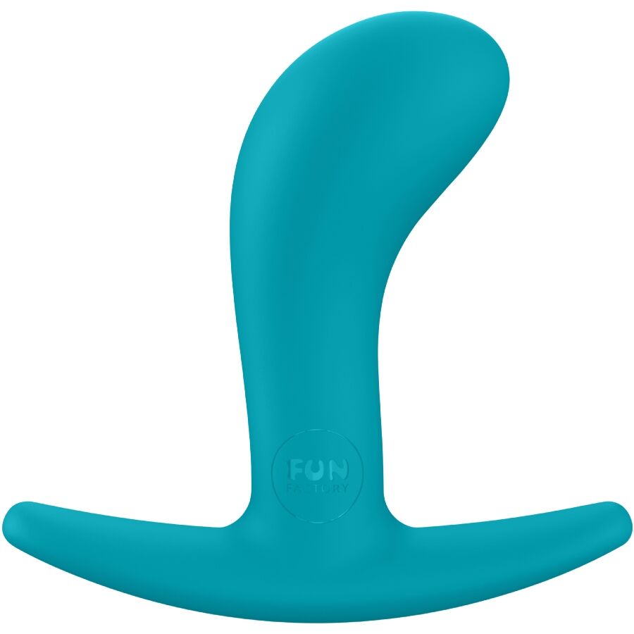 Bootie S — Plug Anal Iniciación 8 cm Sedoso Aguamarina · FUN FACTORY · Bootie S