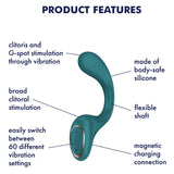 G for Goddess 2 — Rabbit Dual Punto G & Clítoris Verde · SATISFYER · G for Goddess 2