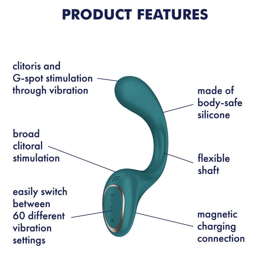 G for Goddess 2 — Rabbit Dual Punto G & Clítoris Verde · SATISFYER · G for Goddess 2