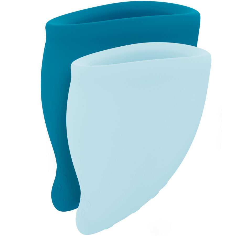 Fun Cup Kit — Copa Menstrual Silicona Médica Tallas A+B Turquesa · FUN FACTORY · Fun Cup