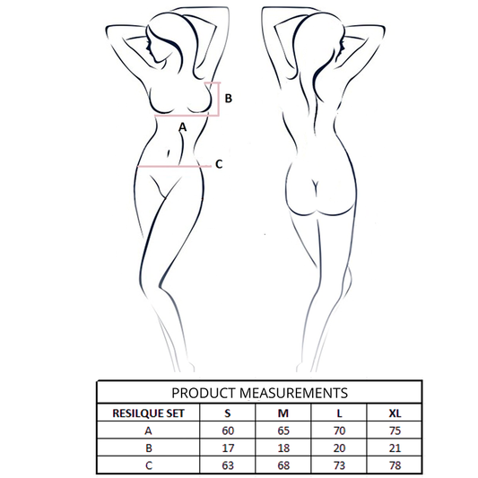 PASSION - RESILQUE SET SUJETADOR + TANGA ROJO S/M