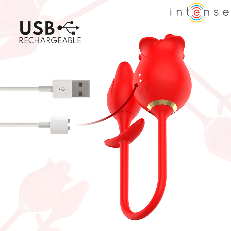 INTENSE - MELANIE DOBLE ESTIMULADOR CLÍTORIS CON LENGUA ZIGZAG