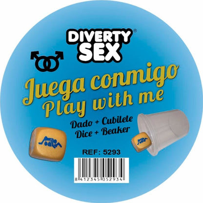 DIABLO PICANTE - DADO DURO DORADO POSTURAS CHICOS CON CUBILETE