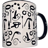 DIABLO PICANTE - TAZA BLANCA BONDAGE & ASA NEGRA 370 ML