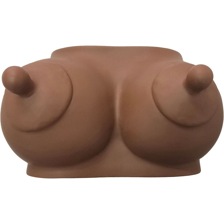 DIABLO PICANTE - HUCHA FORMA DE TETAS TONO OSCURO